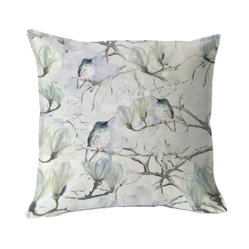 MARGARITA SCHEEL BY CASA ALVARINHO - FUNDA COJÍN ALGODÓN MAGNOLIO PICAFLOR 45X45