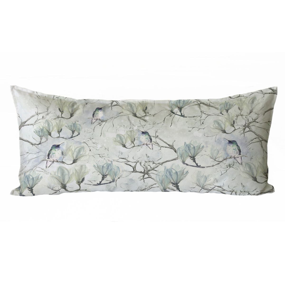 MARGARITA SCHEEL BY CASA ALVARINHO - FUNDA COJÍN ALGODÓN MAGNOLIO PICAFLOR XL