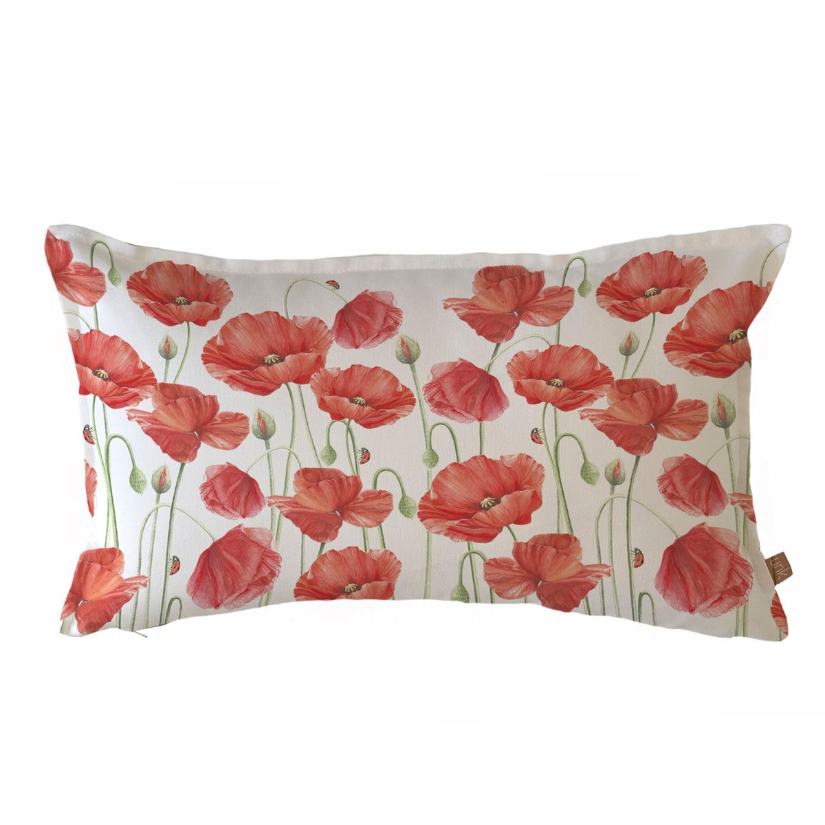 MARGARITA SCHEEL BY CASA ALVARINHO - FUNDA COJÍN ALGODÓN AMAPOLAS ROJA 50X30