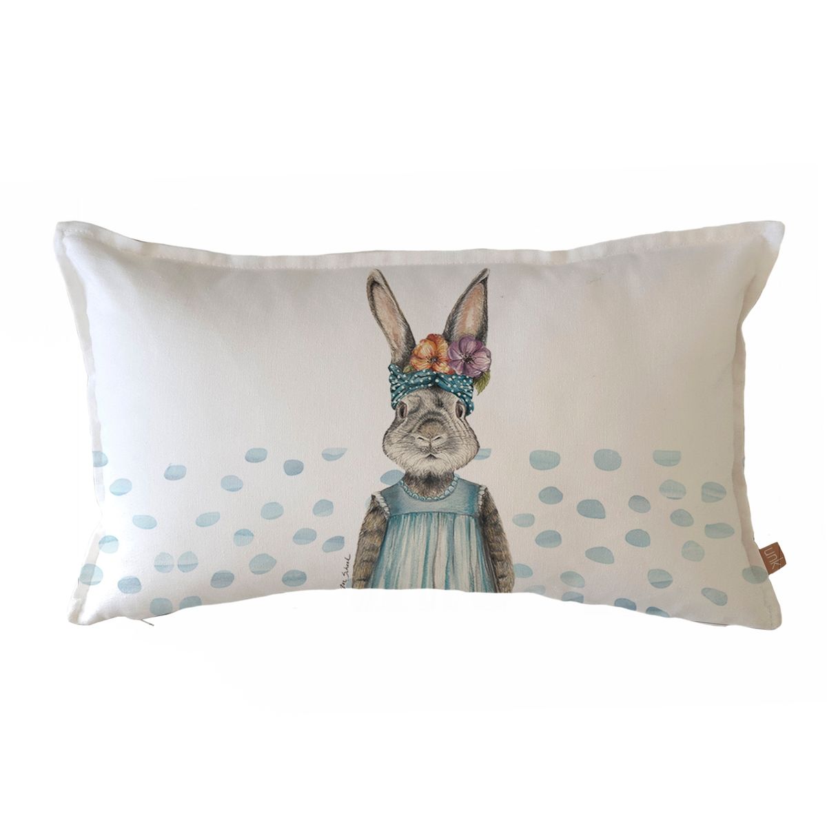 MARGARITA SCHEEL BY CASA ALVARINHO - FUNDA COJÍN ALGODÓN CONEJA FLORA 50X30