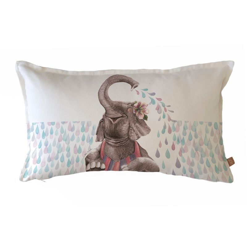 MARGARITA SCHEEL BY CASA ALVARINHO - FUNDA COJÍN ALGODÓN ELEFANTA 50X30