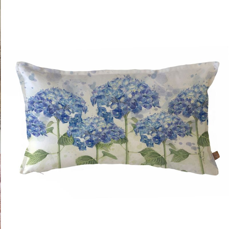 MARGARITA SCHEEL BY CASA ALVARINHO - FUNDA COJÍN ALGODÓN HORTENSIAS 50X30