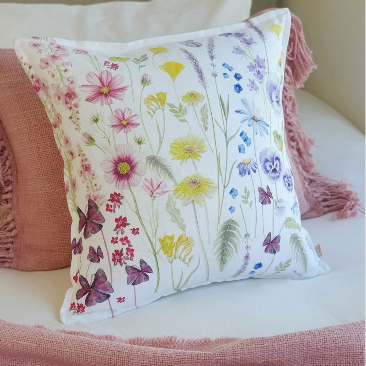 MARGARITA SCHEEL BY CASA ALVARINHO - FUNDA COJÍN ALGODÓN PRIMAVERA MULTICOLOR 45X45