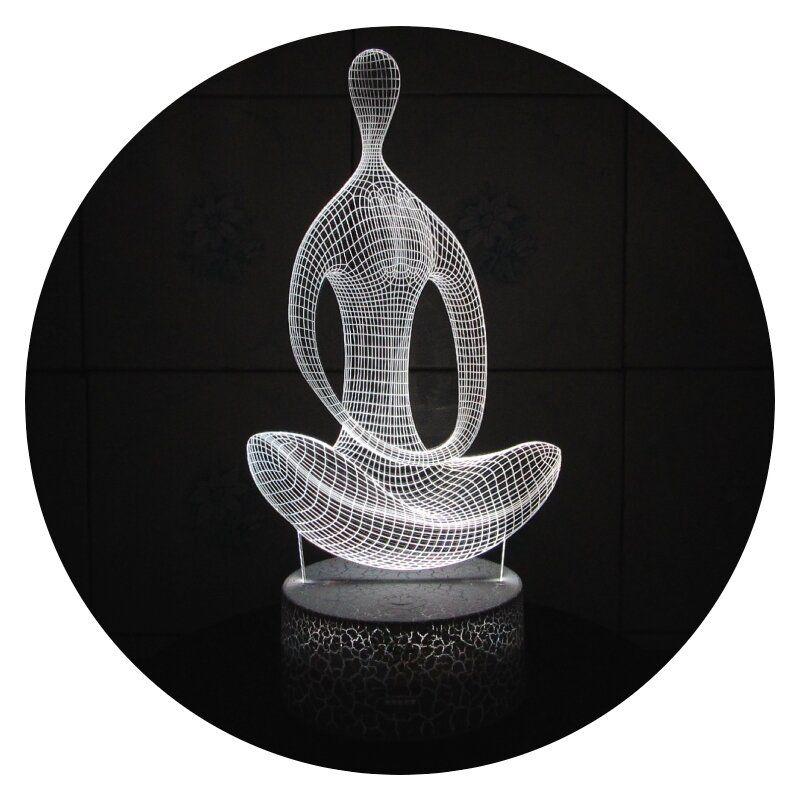 3DILUTION - Lámpara 3D Yoga Base Agrietada
