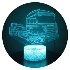 3DILUTION - Lámpara 3D Camión Scania Base Agrietada