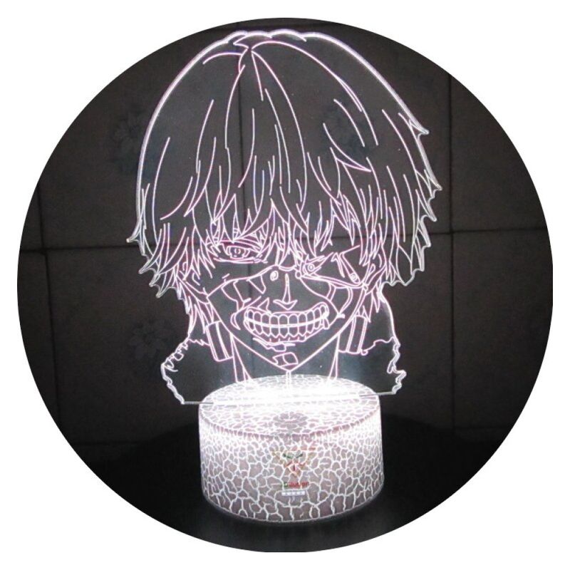 3DILUTION - Lámpara 3D Ken Kaneki Tokyo Ghoul Base Agrietada