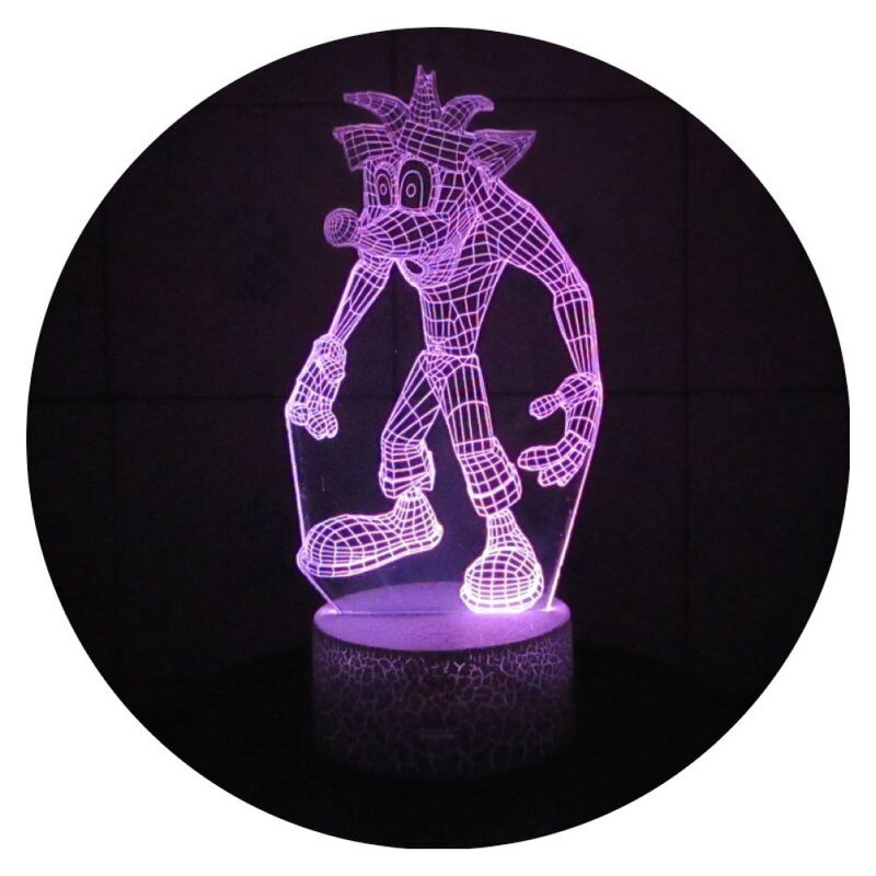 3DILUTION - Lámpara 3D Crash Bandicoot Base Agrietada