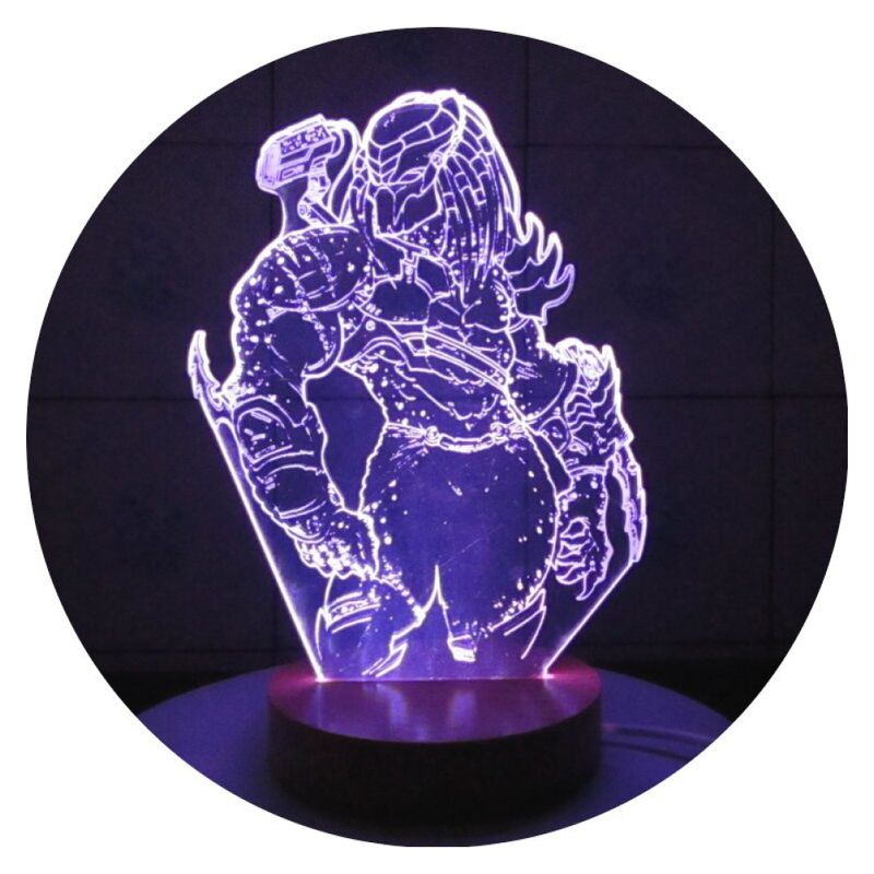 3DILUTION - Lámpara 3D Predator Base Madera