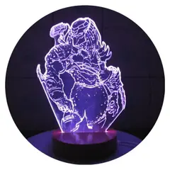 3DILUTION - Lámpara 3D Predator Base Madera
