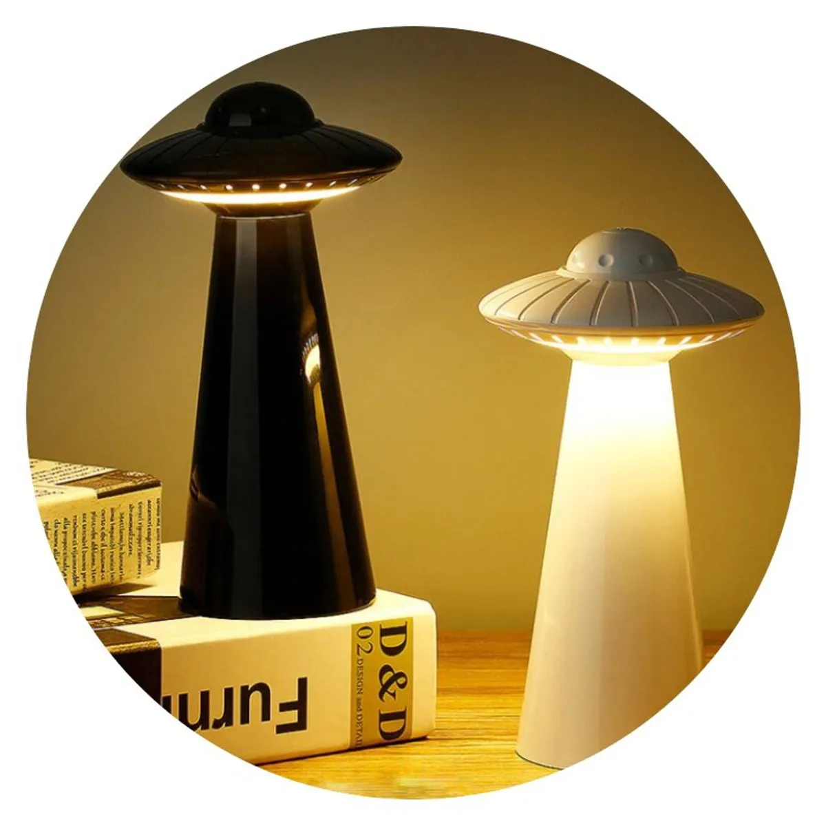 3DILUTION - Lámpara Ufo Ovni Negra