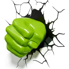 3DILUTION - Lámpara Mural 3D Mano de Hulk