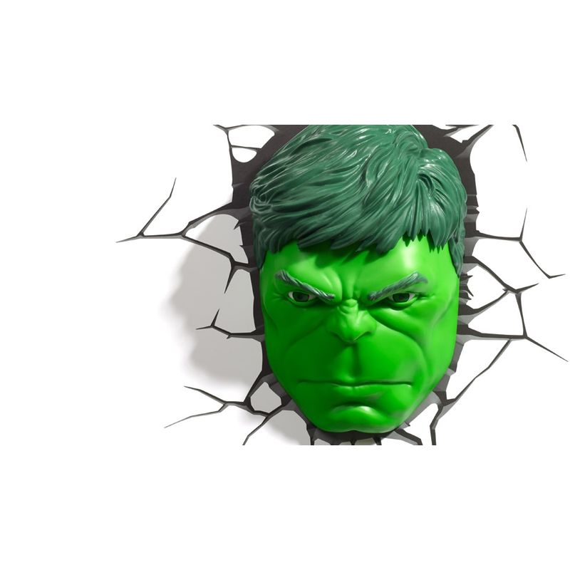 3D LIGHT FX - Lámpara Mural 3D Cara de Hulk
