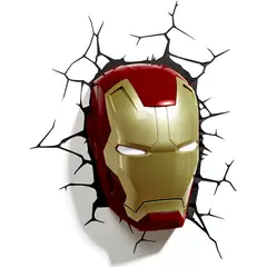 3D LIGHT FX - Lámpara Mural 3D Cara de Ironman