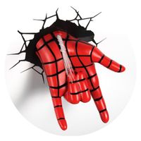 Lámpara Mural 3D Mano de Spiderman