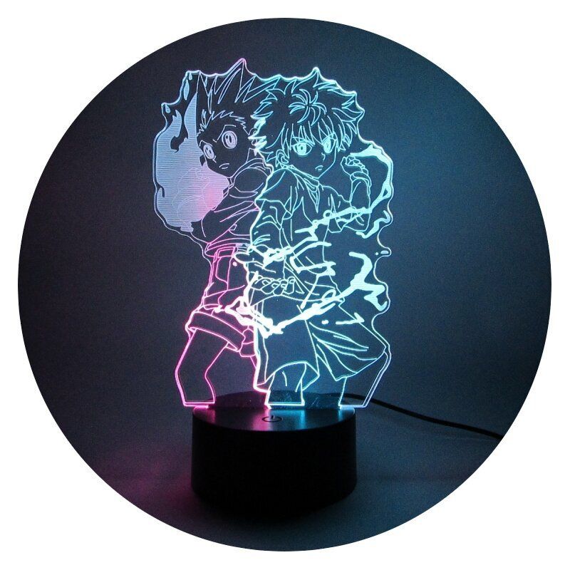 3DILUTION - Lámpara 3D Gon Y Killua Hunter X Base Dual Negra