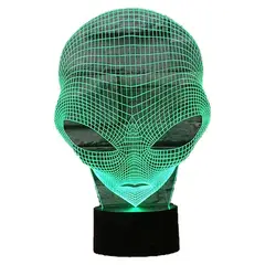 3DILUTION - Lámpara Ilusión 3D Alien Base Negra