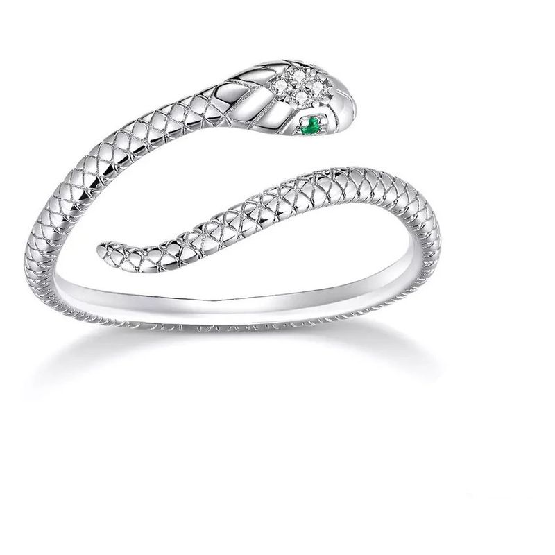 GENERICO - Anillo plata 925 serpiente ajustable