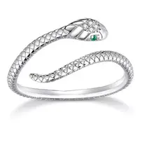 GENERICO - Anillo plata 925 serpiente ajustable