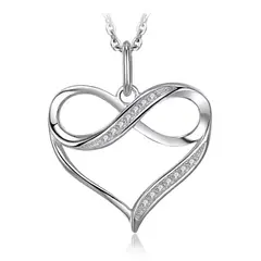 GENERICO - Collar infinito plata 925 joyas mujer
