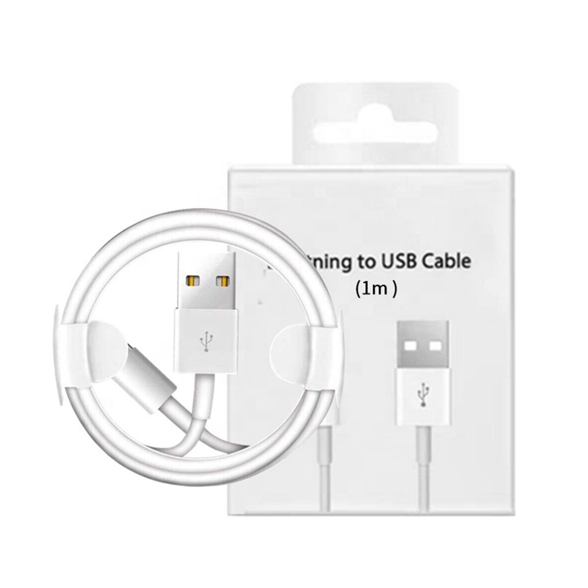 GENERICO - Cable Cargador Lightning Para iPhone 5-6-7-8-x-IPAD-IPOD de 1 Metro