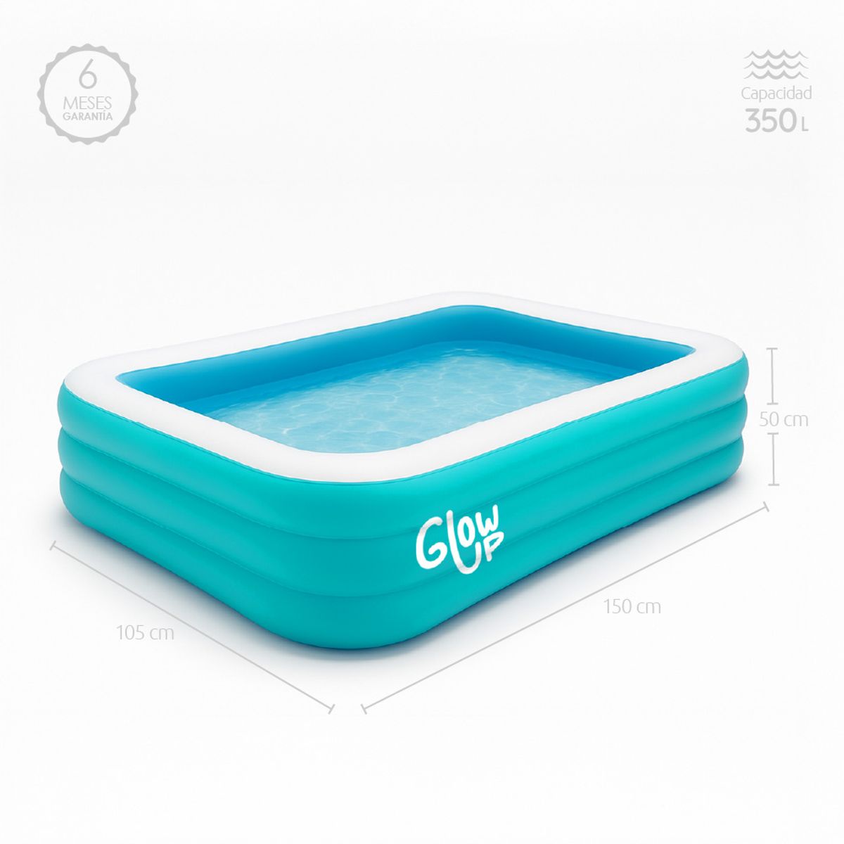 GLOWUP - Piscina Inflable Glowup 150x105x50