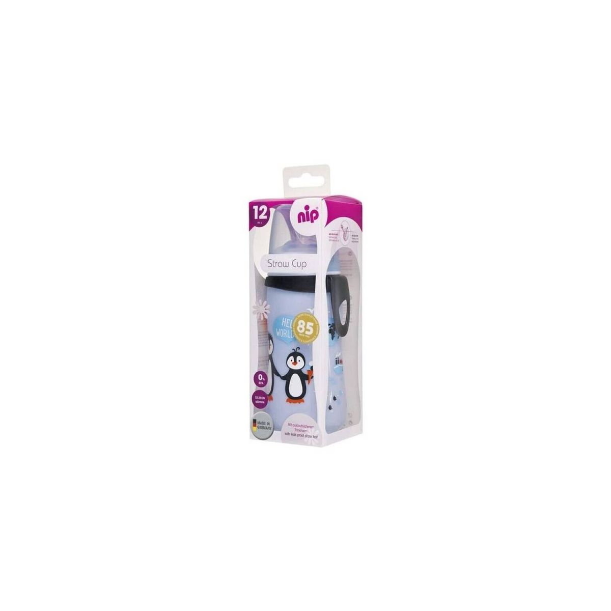 NIP - Botella bombilla 330 ml anticólicos Pingüino,  Nip