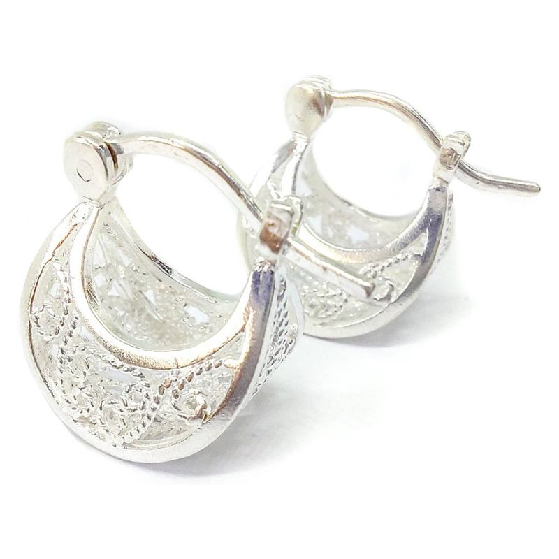 MOR JOYAS - Aro plata ley 950 argolla canastillo