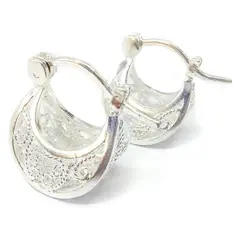 MOR JOYAS - Aro plata ley 950 argolla canastillo