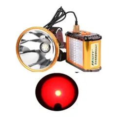 GENERICO - Foco De Caza 800w Conejero Manos Libres Luz Roja Usb