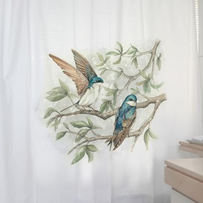 Imagen 2 del producto CORTINA DE BAÑO ALGODÓN GOLONDRINAS