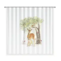 MARGARITA SCHEEL BY CASA ALVARINHO - CORTINA DE BAÑO ALGODÓN BAMBI BOSQUE