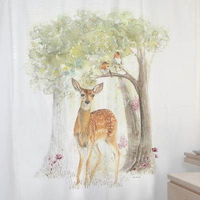 Imagen 2 del producto CORTINA DE BAÑO ALGODÓN BAMBI BOSQUE