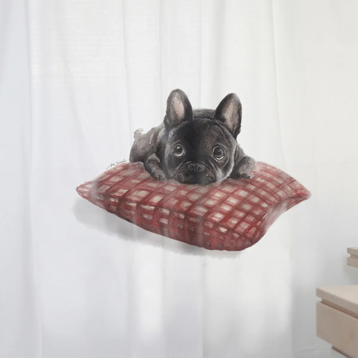 MARGARITA SCHEEL BY CASA ALVARINHO - CORTINA DE BAÑO ALGODÓN BULLDOG