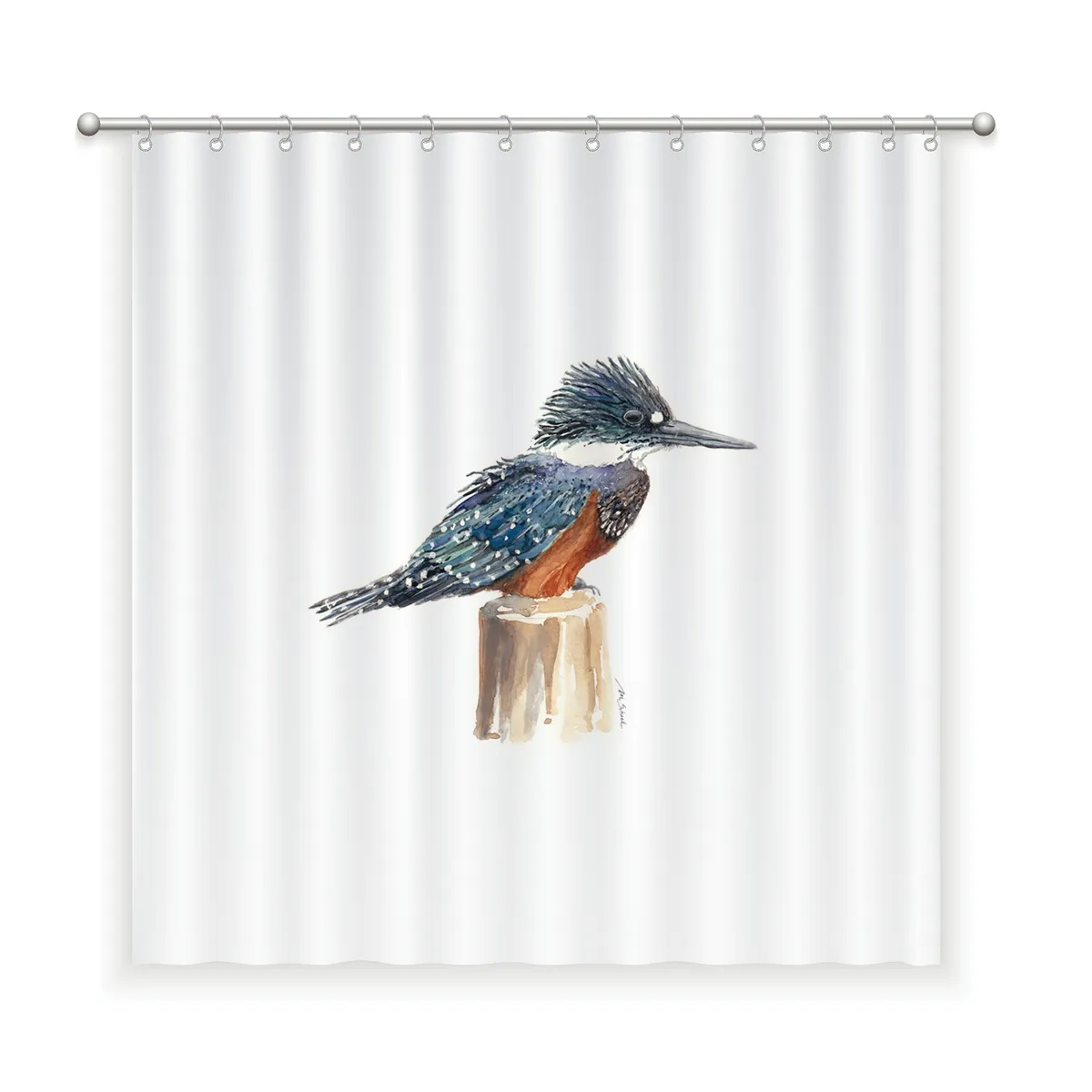 MARGARITA SCHEEL BY CASA ALVARINHO - CORTINA DE BAÑO ALGODÓN MARTIN PESCADOR