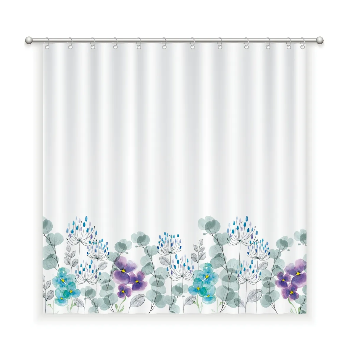 MARGARITA SCHEEL BY CASA ALVARINHO - CORTINA DE BAÑO ALGODÓN JARDÍN DE FLORES PENSAMIENTOS