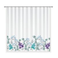 CORTINA DE BAÑO ALGODÓN JARDÍN DE FLORES PENSAMIENTOS