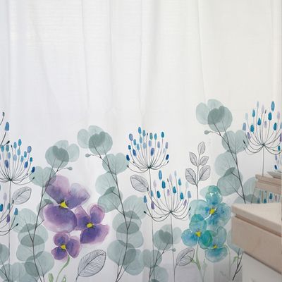 Imagen 2 del producto CORTINA DE BAÑO ALGODÓN JARDÍN DE FLORES PENSAMIENTOS