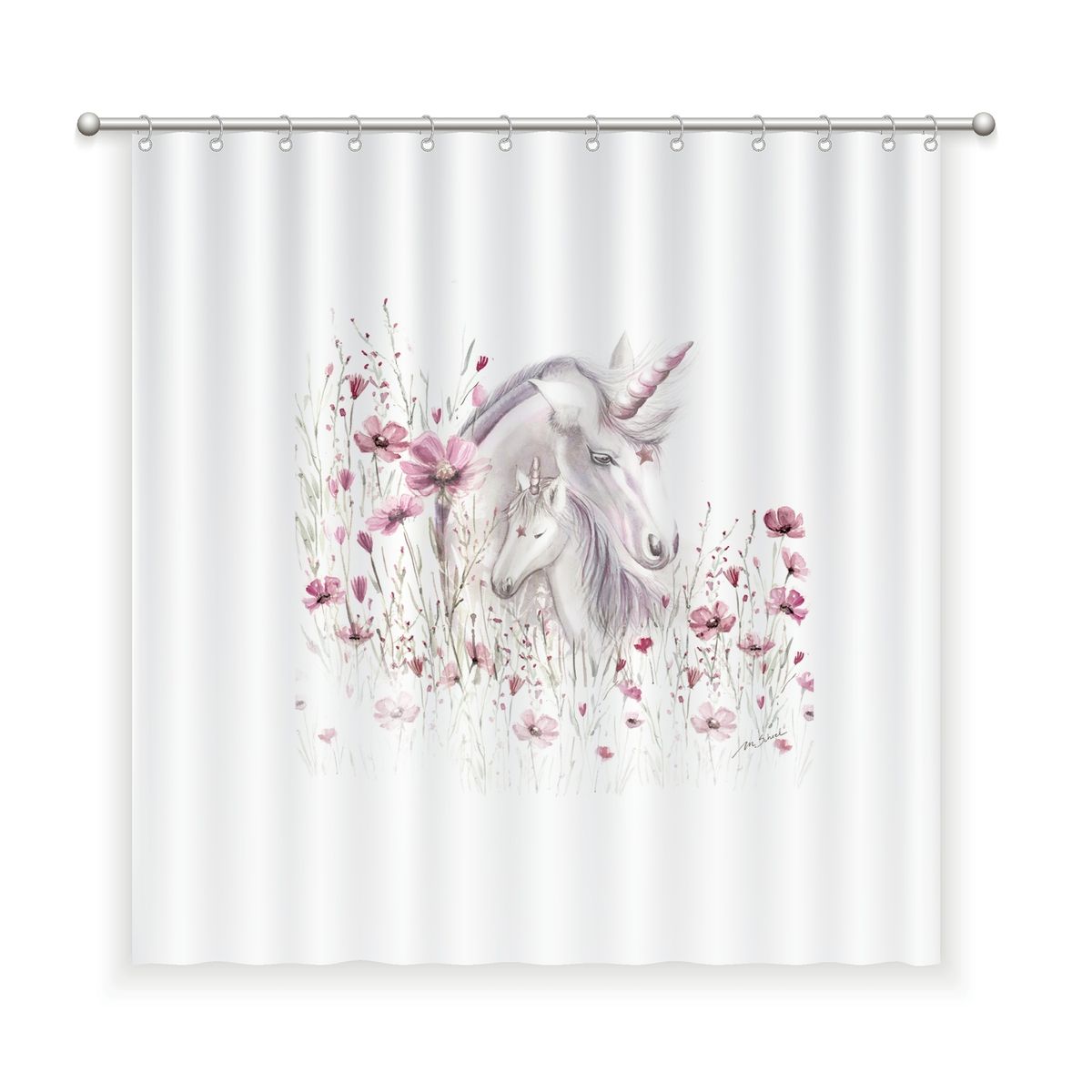 MARGARITA SCHEEL BY CASA ALVARINHO - CORTINA DE BAÑO ALGODÓN UNICORNIO
