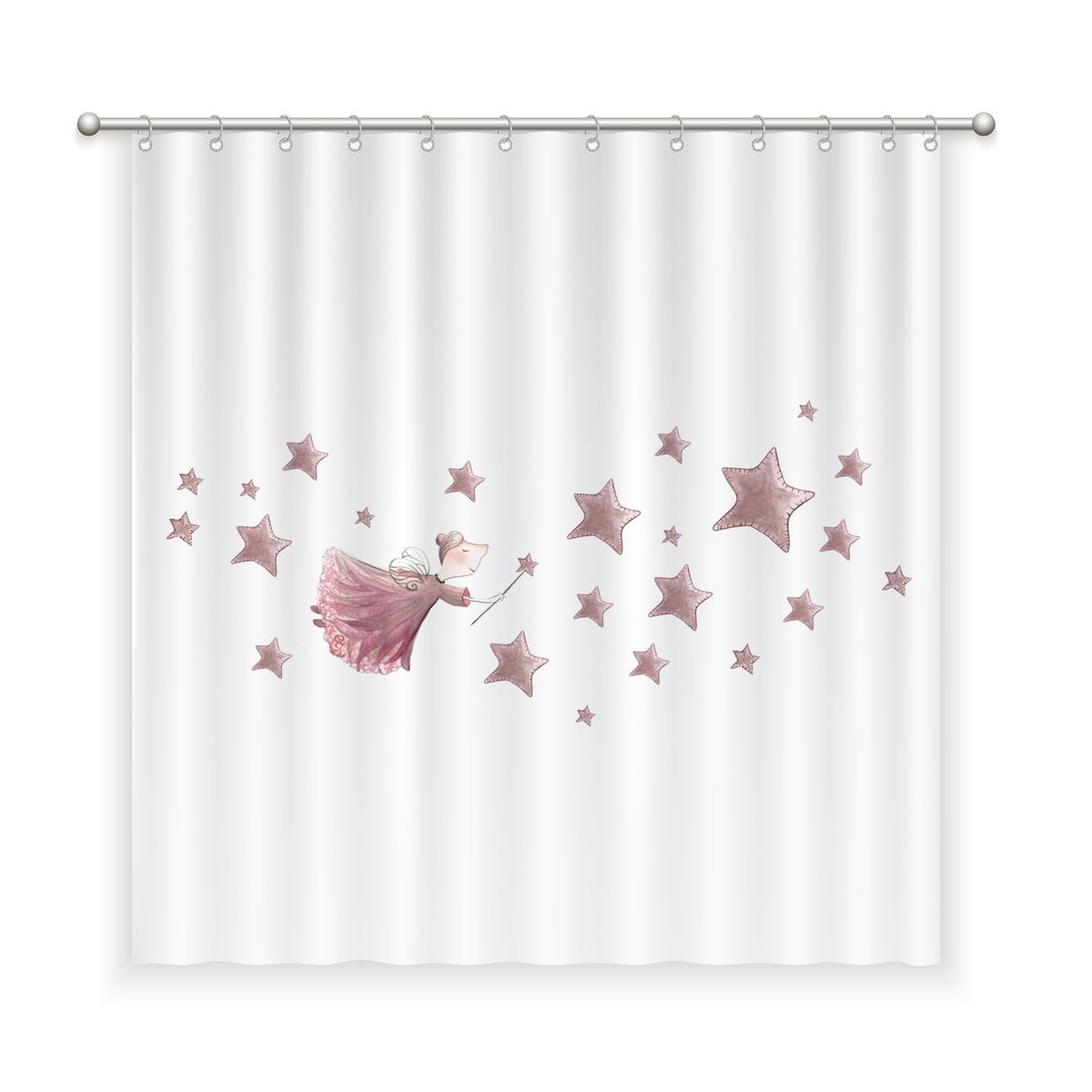 MARGARITA SCHEEL BY CASA ALVARINHO - CORTINA DE BAÑO ALGODÓN HADA ROSA