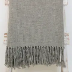 CASA ALVARINHO - CHAL TELAR ALGODÓN GRIS CLARO 160X100