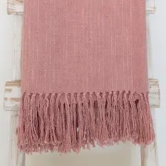 CASA ALVARINHO - CHAL TELAR ALGODÓN ROSA VIEJO 220X100