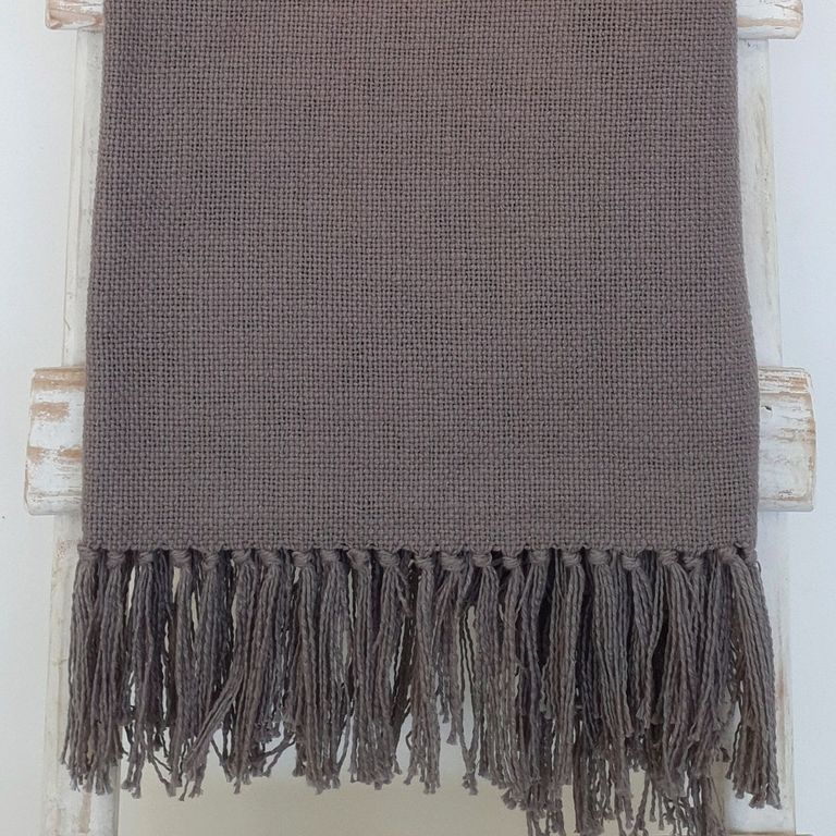 CHAL TELAR ALGODON TAUPE 220X100