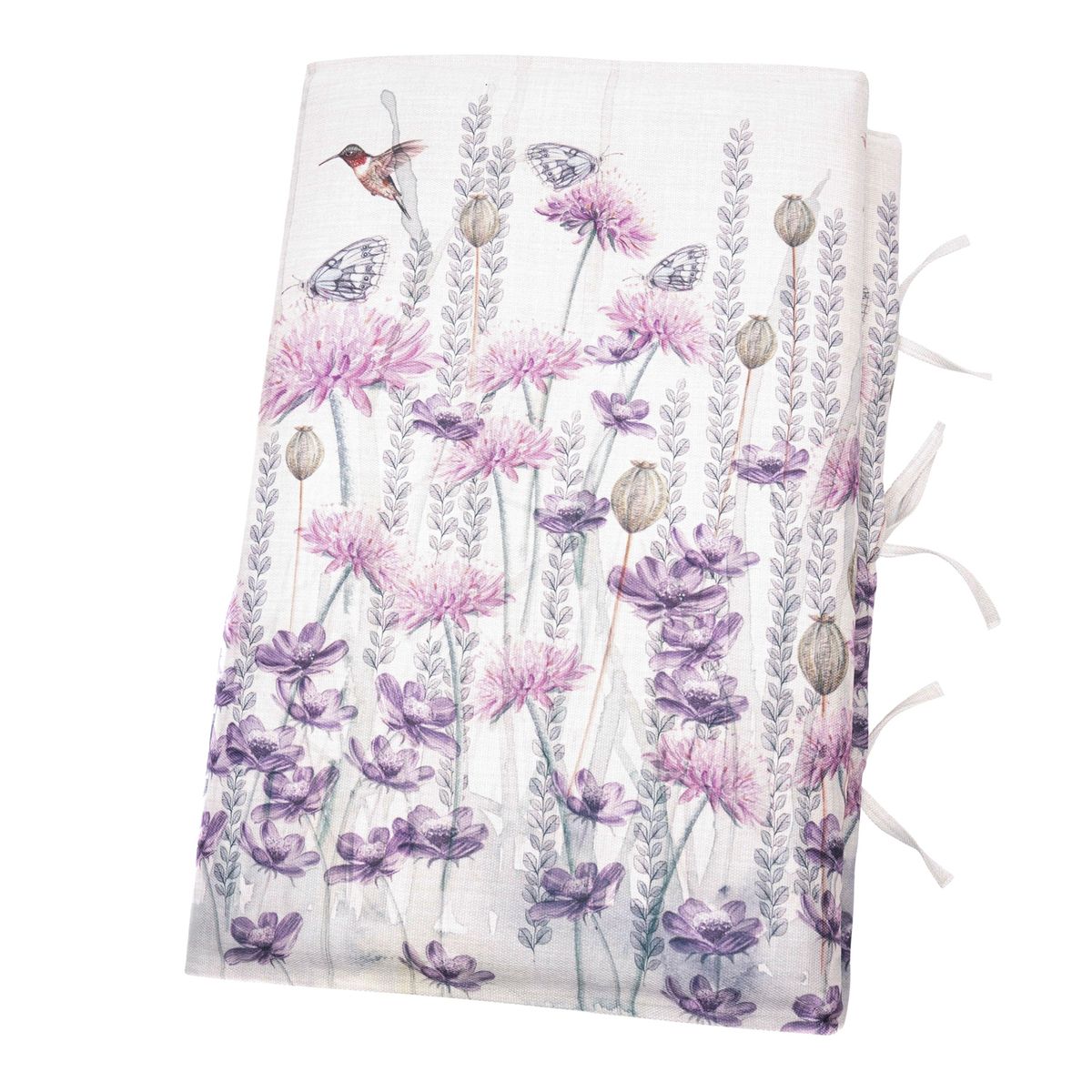 MARGARITA SCHEEL BY CASA ALVARINHO - PIECERA MARISA JARDÍN SILVESTRE LILA Y HOJITAS 220X70