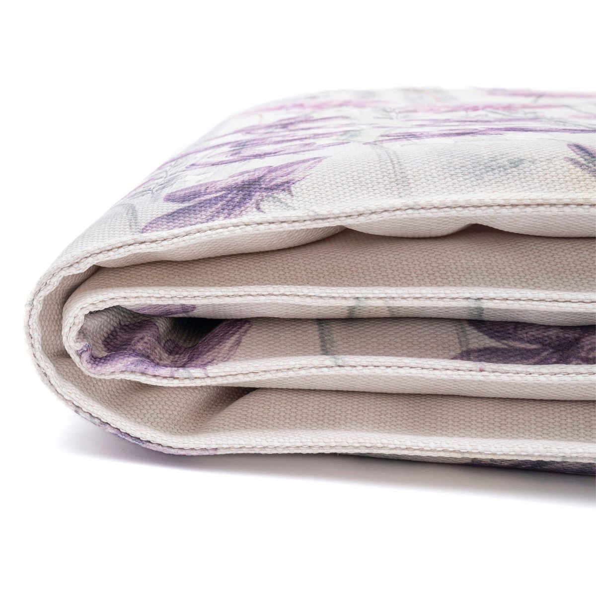 MARGARITA SCHEEL BY CASA ALVARINHO - PIECERA MARISA JARDÍN SILVESTRE LILA Y HOJITAS 220X70