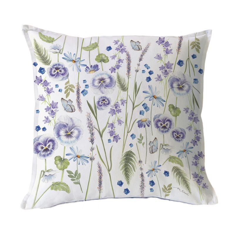 MARGARITA SCHEEL BY CASA ALVARINHO - FUNDA COJÍN ALGODÓN PRIMAVERA VIOLETA 45X45