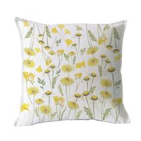 FUNDA COJÍN ALGODÓN PRIMAVERA AMARILLA 45X45