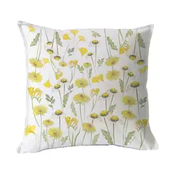 MARGARITA SCHEEL BY CASA ALVARINHO - FUNDA COJÍN ALGODÓN PRIMAVERA AMARILLA 45X45