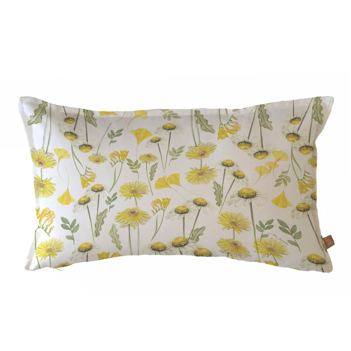 MARGARITA SCHEEL BY CASA ALVARINHO - FUNDA COJÍN ALGODÓN PRIMAVERA AMARILLA 50X30