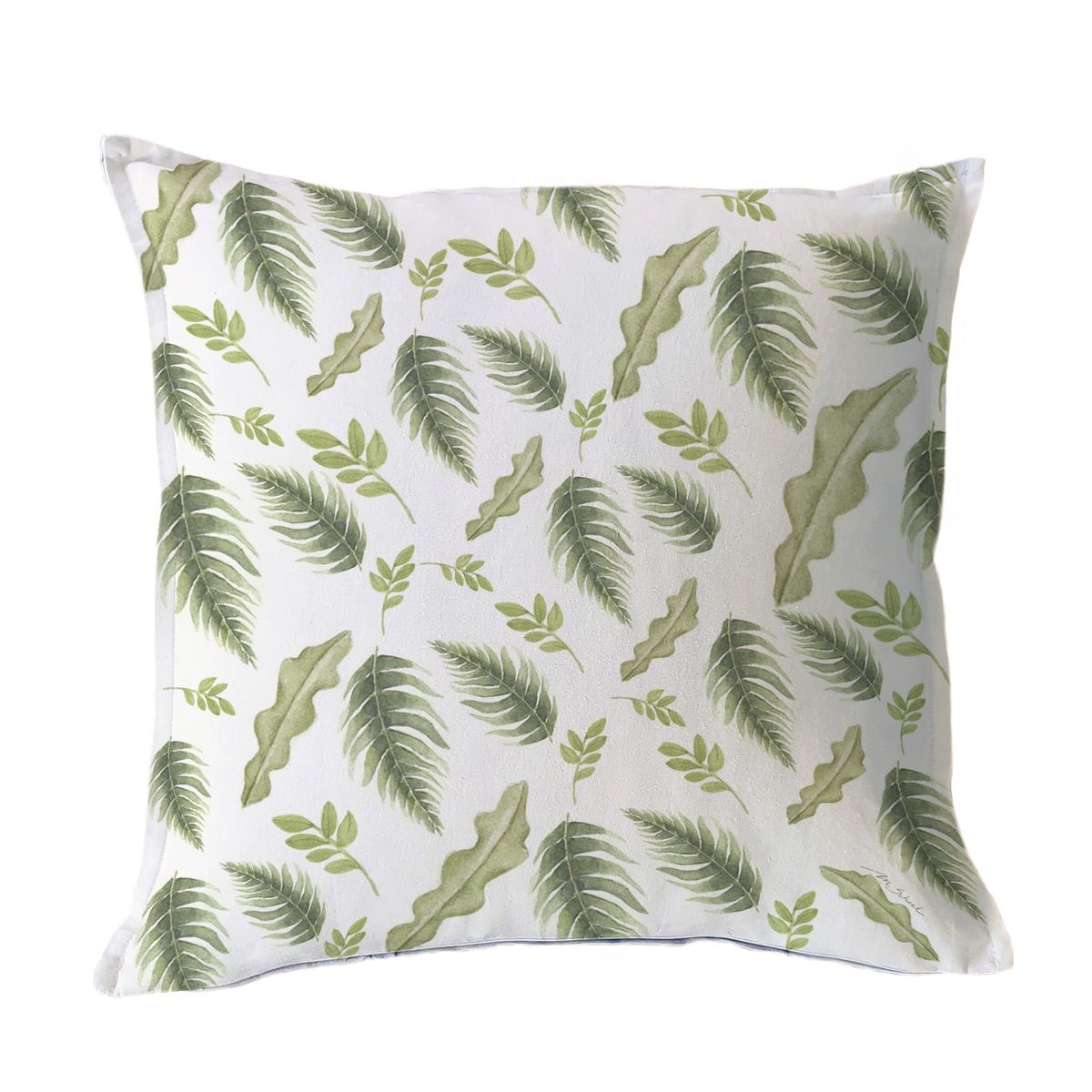 MARGARITA SCHEEL BY CASA ALVARINHO - FUNDA COJÍN ALGODÓN PRIMAVERA VERDE 45X45