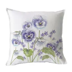 MARGARITA SCHEEL BY CASA ALVARINHO - FUNDA COJÍN ALGODÓN JARDÍN PRIMAVERA VIOLETA 45X45